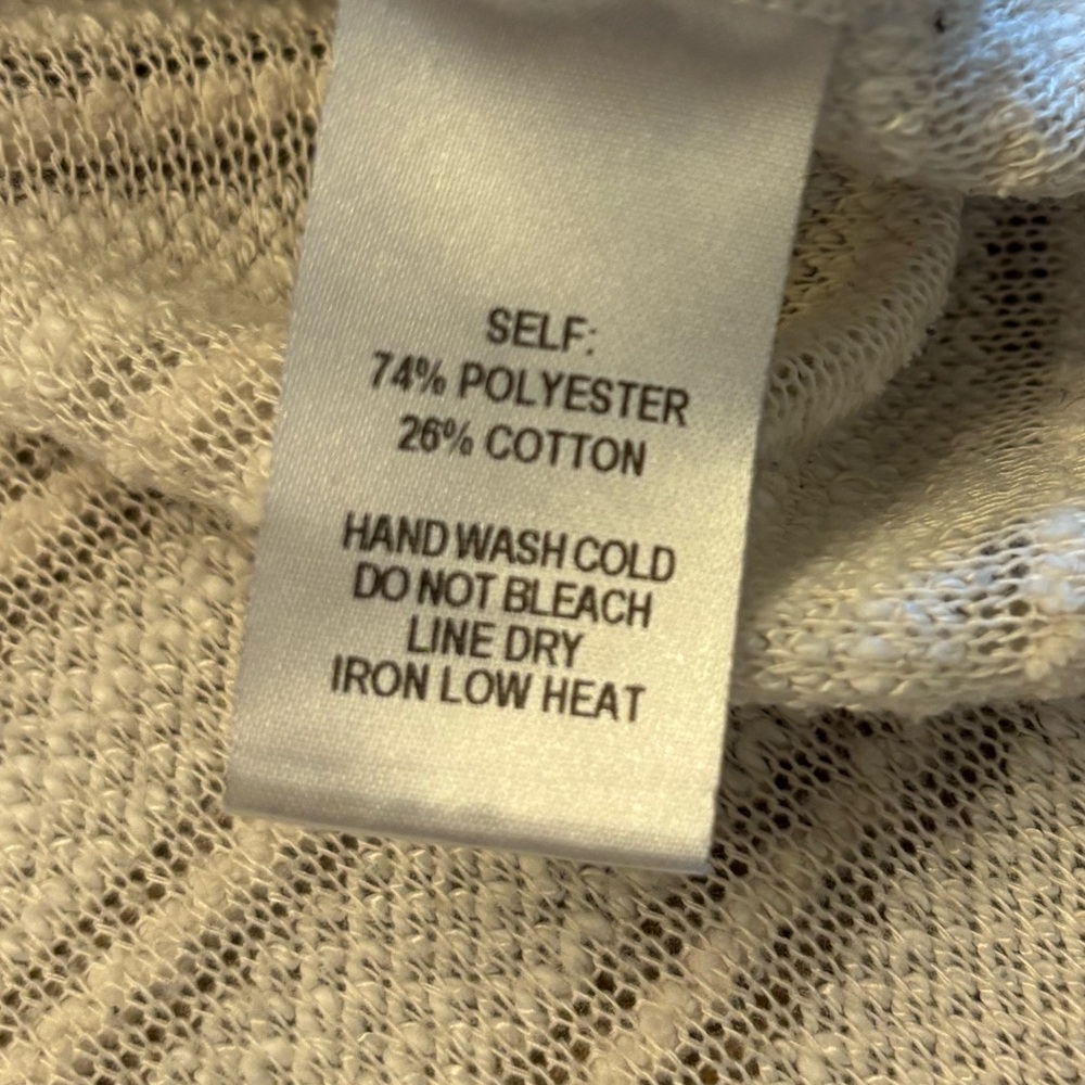Lulu’s Pretty Cozy Ivory Striped Knit Sweater Top, Size Large - Picture 11 of 12